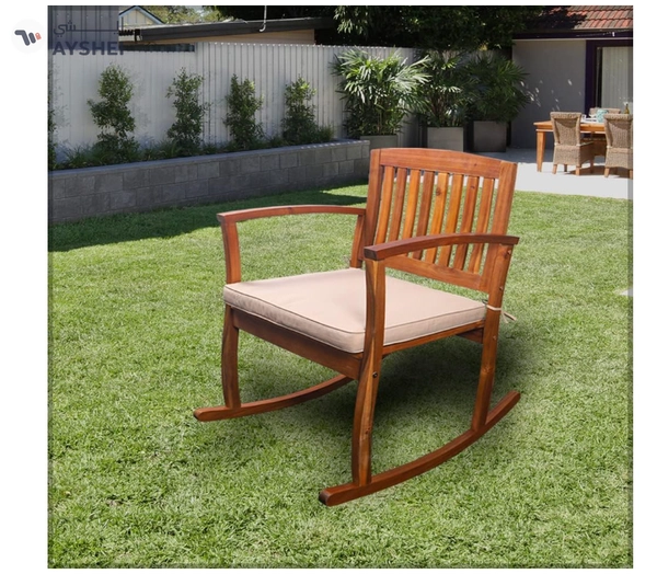 Yatai Decor Rocking Chair Modern Wooden Rocking Chair with Seating Cushions