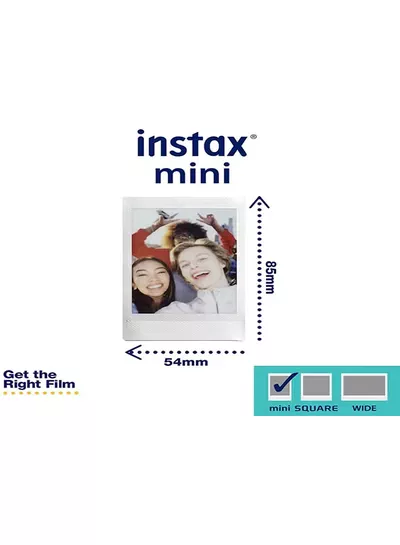 FUJIFILM Instax Mini Instant Film Pack Of 5 x 10 Sheets White-1