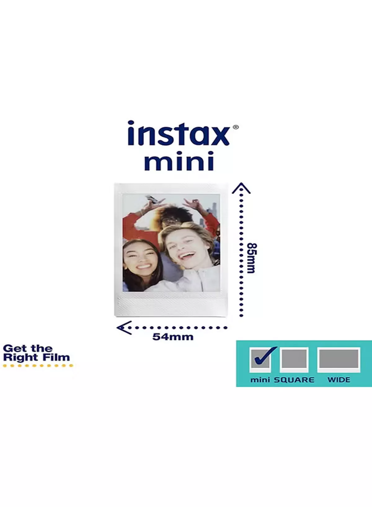 FUJIFILM Instax Mini Instant Film Pack Of 5 x 10 Sheets White-1-1