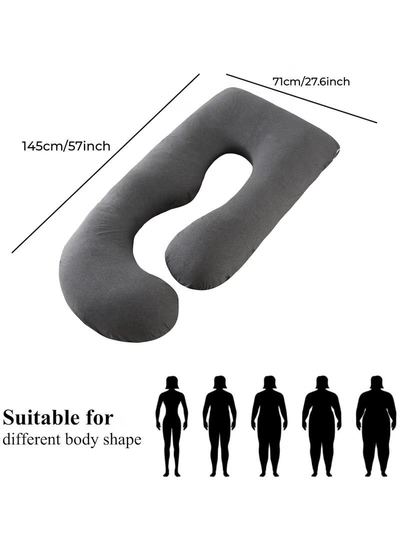 Eworld U-shaped Full Body Pregnancy Pillow, Support for Sleeping Comfort-1