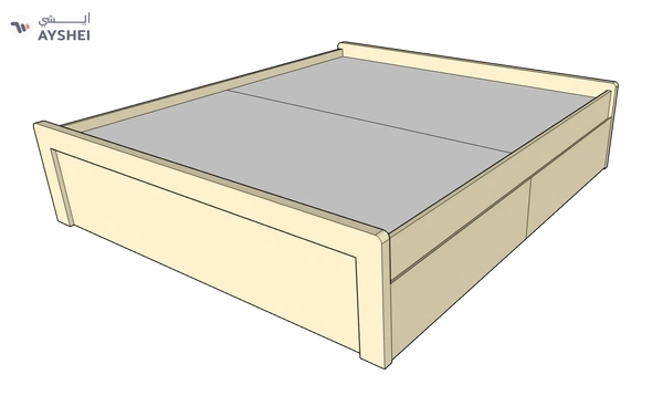 Berry 4 Drawer Storage Bed without Headboard