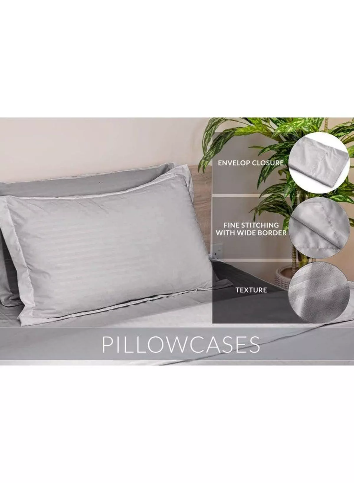 6-Piece Premium King Size Bedding Set, Grey Striped Design and High Quality Microfiber Hotel Luxury Bedsheet Soft Quilt Cover and Pillowcases-3-3