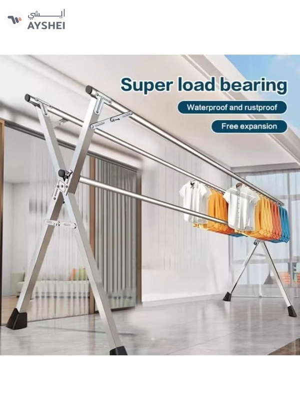 DubaiGallery Clothes Drying Rack Outdoor Retractable, Adjustable and Foldable Space-Saving Laundry Rack, Free of Installation Stainless Steel Garment Rack, for Indoor Outdoor