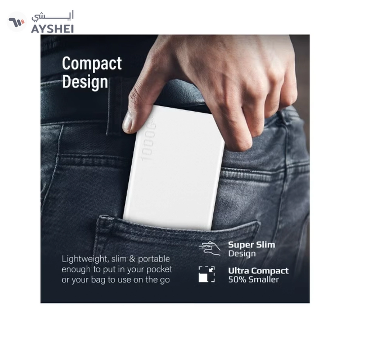 PROMATE 10000 mAh Universal Ultra-Slim iPhone 16 Power Bank, Portable Charger, 10W USB-C -5-5