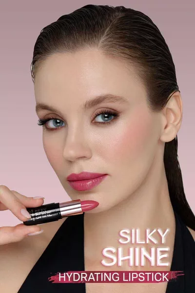 GOLDEN ROSE SILKY SHINE HYDRATING LIPSTICK NO:205 Ceramide Moracuja oil & Vitamin E-2