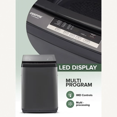 GEEPAS 7 KG Fully Automatic Washing Machine| Top Load Equipped with Child Lock, Air Dry Function, Digital Display-4