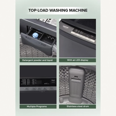 GEEPAS 7 KG Fully Automatic Washing Machine| Top Load Equipped with Child Lock, Air Dry Function, Digital Display-5