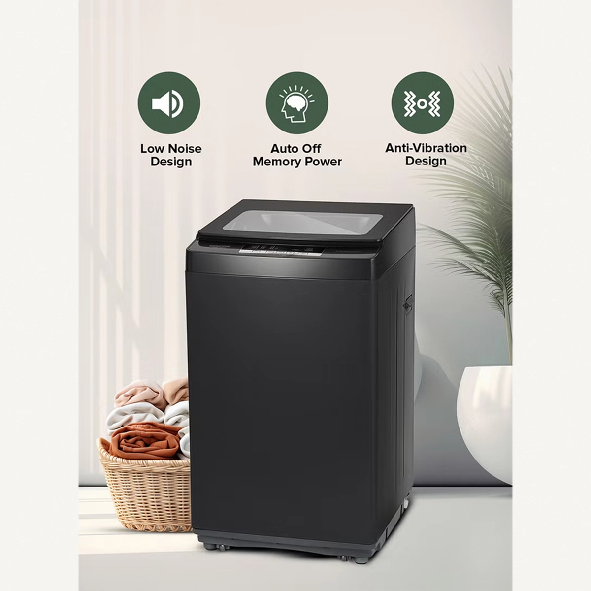 GEEPAS 7 KG Fully Automatic Washing Machine| Top Load Equipped with Child Lock, Air Dry Function, Digital Display-1-1