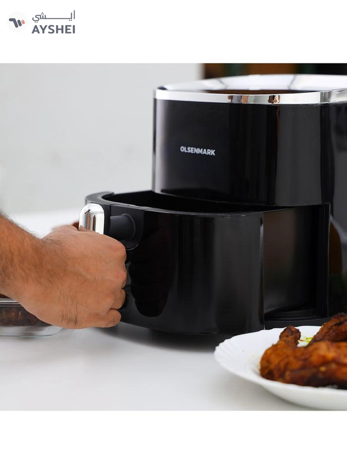 Olsenmark 3.5L Digital Air Fryer – Oil-Free Healthy Cooking with Non-Stick Pot & Tray-5-5