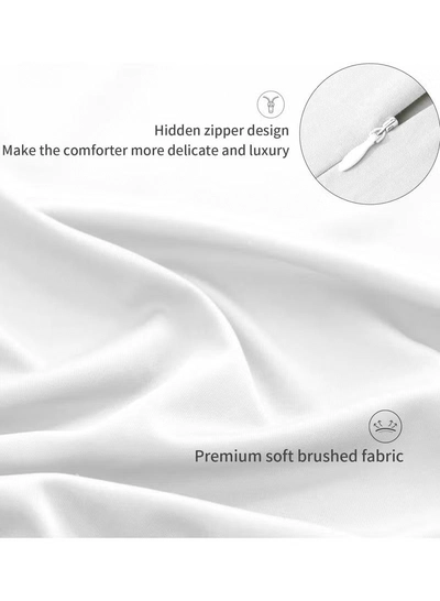 Eworld Cottage Style Microfiber Comforter Quilt, Ultra-Soft White Duvet for a Cozy Night's Sleep-3