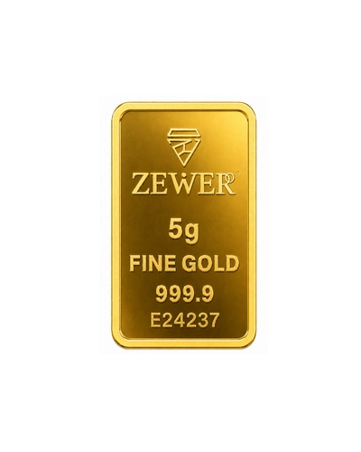 Zewer 5g 999.9 Purity Flower Gold Bar-3