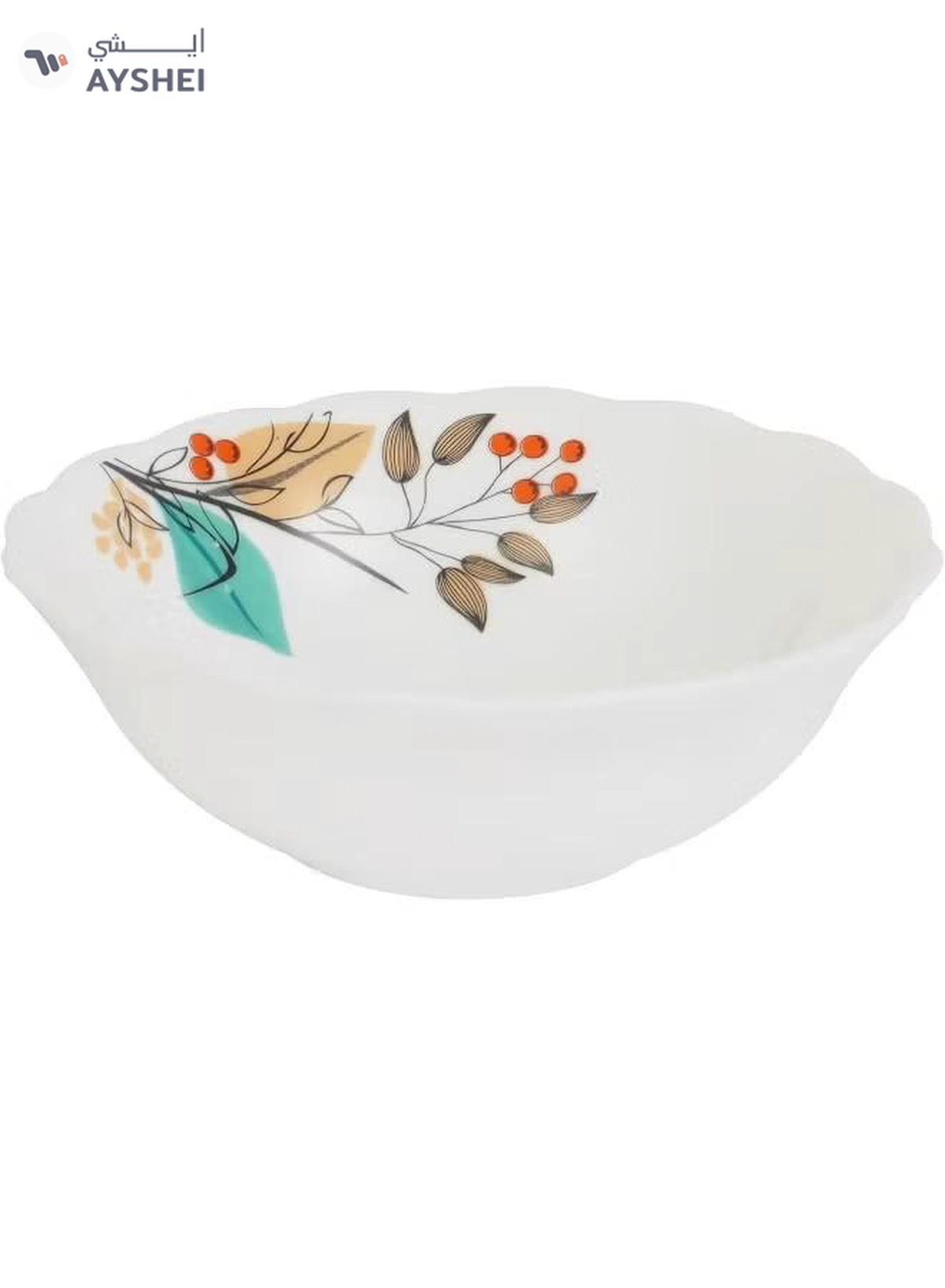Delcasa DC3304 Tropical Tranquility Opalware Dinner Set 12-Pieces, White-1-1