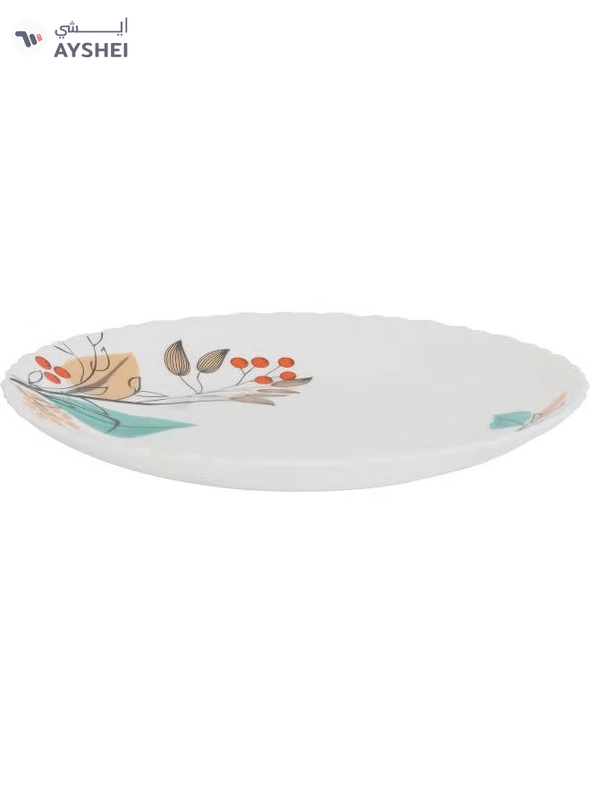 Delcasa DC3304 Tropical Tranquility Opalware Dinner Set 12-Pieces, White-3-3