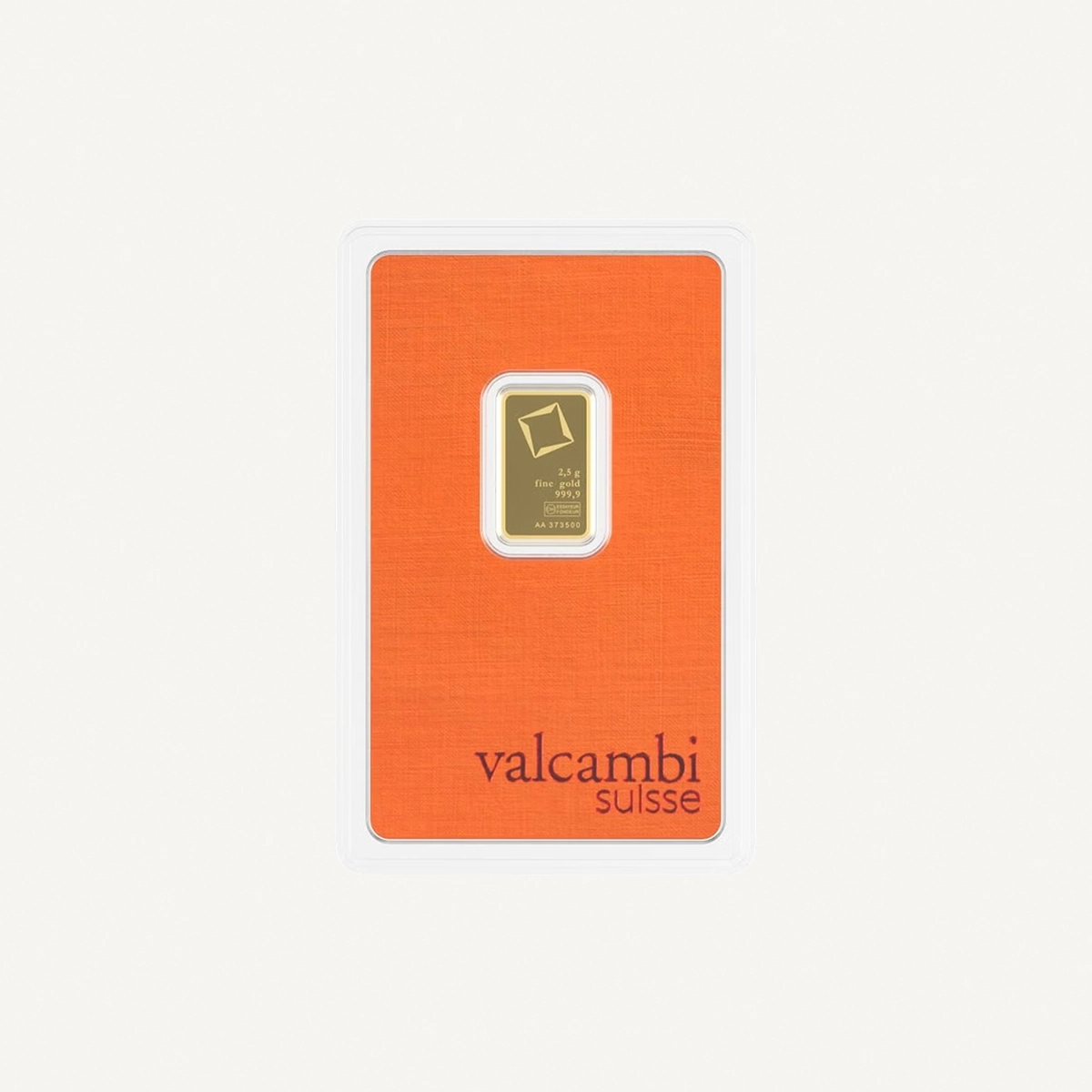 Valcambi Suisse 2.5g 24K (999.9) Pure Minted Gold Bar-3-3