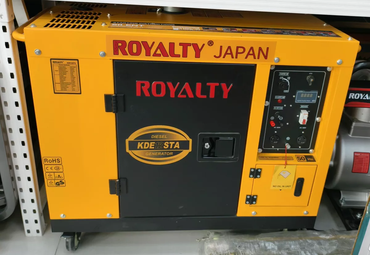 Royalty Generator 11Kw Silent Diesel Engine Single Phase 230V