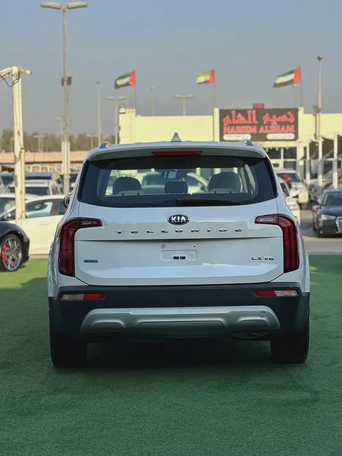 Kia Telluride EX | 2020 | GCC | 133,000 km | White / Grey | 7 Seater-3-3