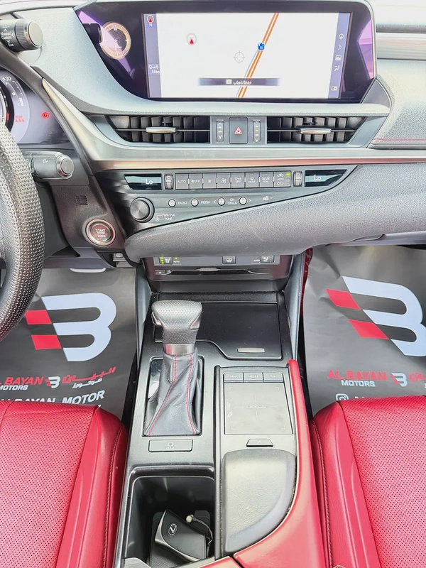 لكزس ES350 اف سبورت ذهبي / احمر خليجي الفطيم Lexus ES 350 F SPORT 2019 - GCC Specs -