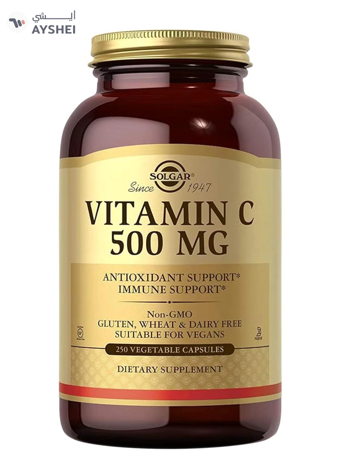 Solgar Vitamin C 500 Mg Antioxidant & Immune Support 250 Vegetable Capsules