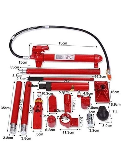 ABBASALI Portable Car Floor Jack 1 Set 10 Ton Hydraulic Power Car Van Jack Body Frame Repair Kit-0
