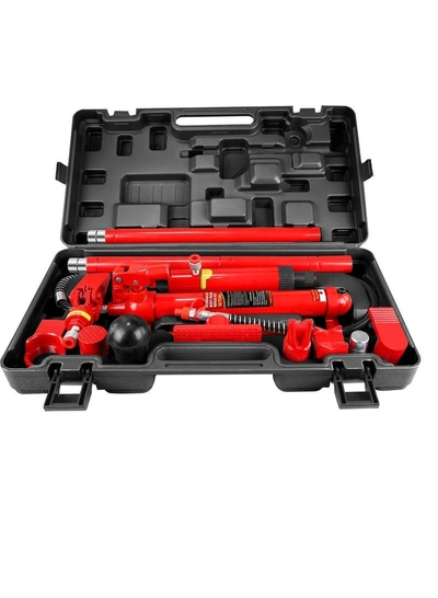 ABBASALI Portable Car Floor Jack 1 Set 10 Ton Hydraulic Power Car Van Jack Body Frame Repair Kit-3
