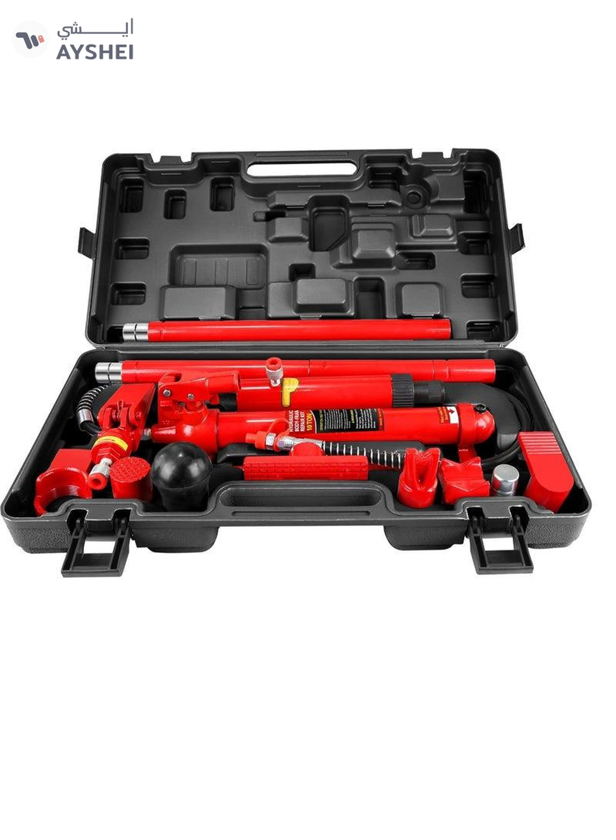ABBASALI Portable Car Floor Jack 1 Set 10 Ton Hydraulic Power Car Van Jack Body Frame Repair Kit-3-3