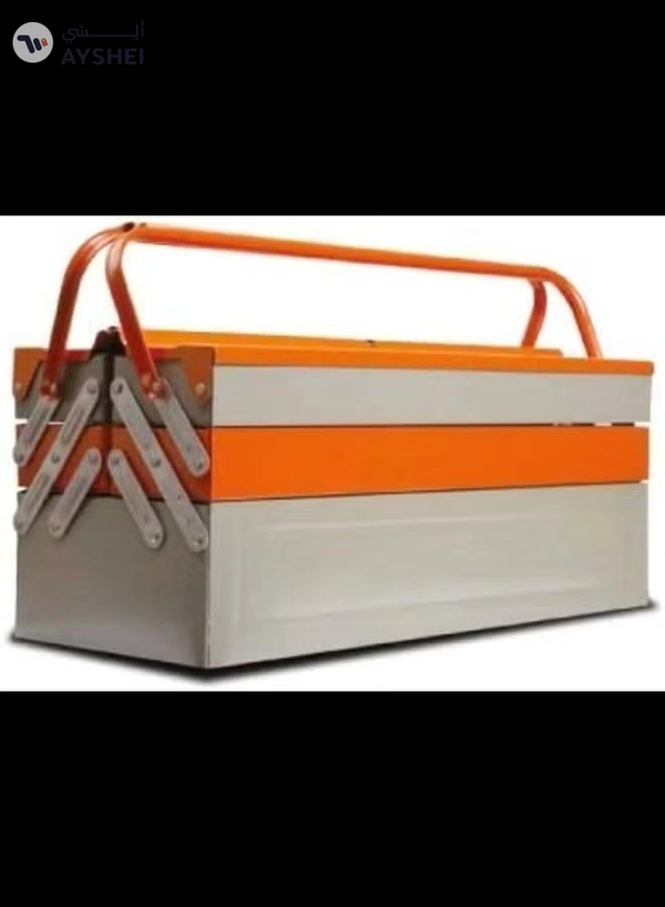 ABBASALI Metal Tool Box Tray, Orange - 21 inch
