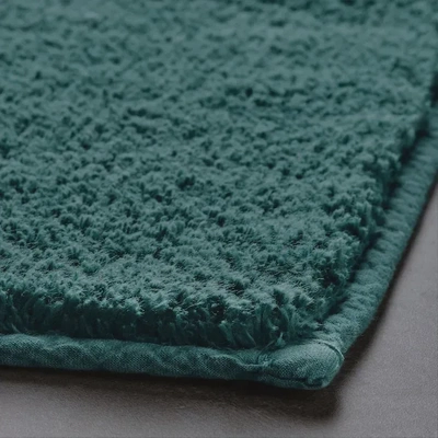 SÖDERSJÖN Grey-Turquoise Bath Mat - 50x80 cm | Stylish and Comfortable Bathroom Accessory-1