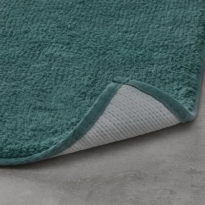 SÖDERSJÖN Grey-Turquoise Bath Mat - 50x80 cm | Stylish and Comfortable Bathroom Accessory-2