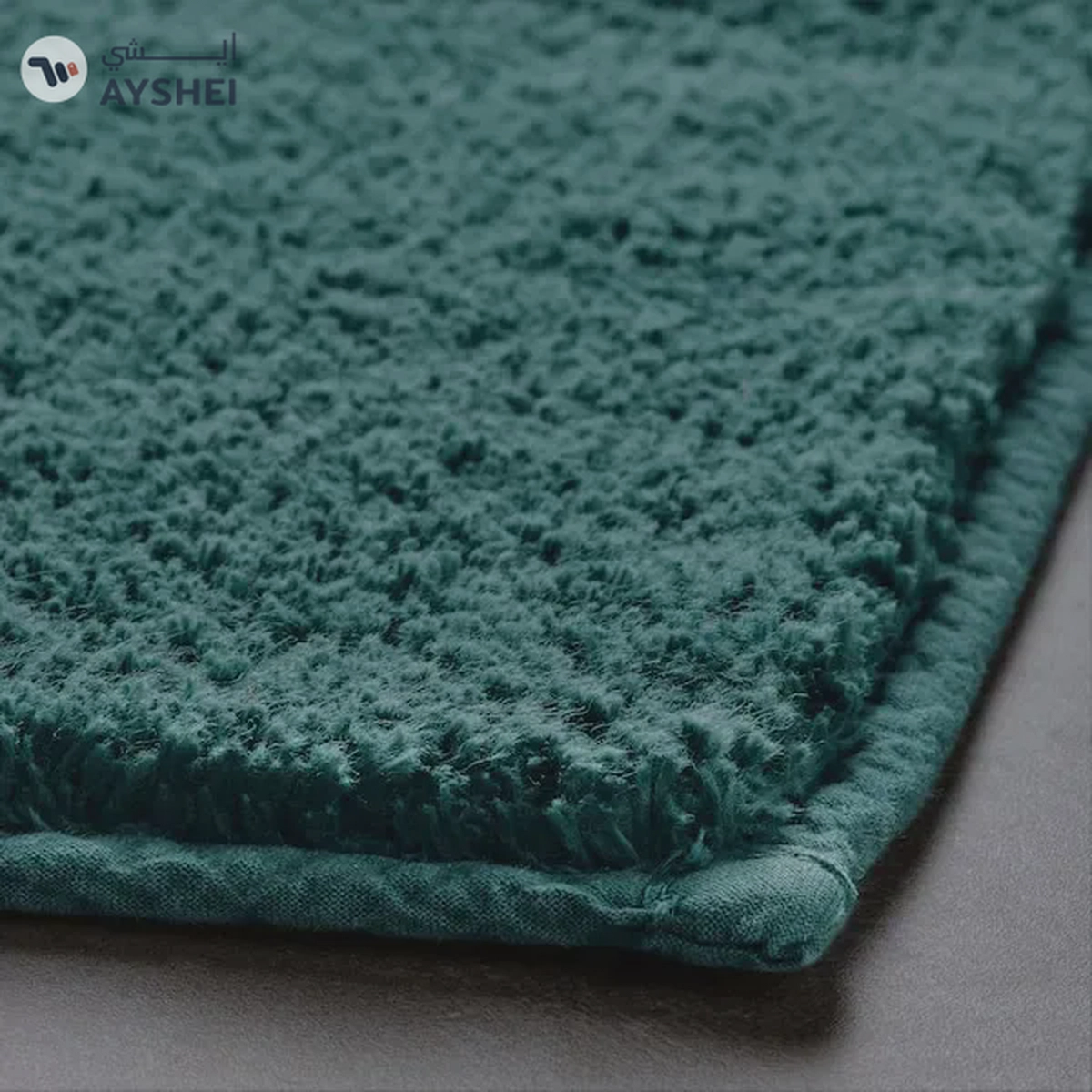 SÖDERSJÖN Grey-Turquoise Bath Mat - 50x80 cm | Stylish and Comfortable Bathroom Accessory-1-1