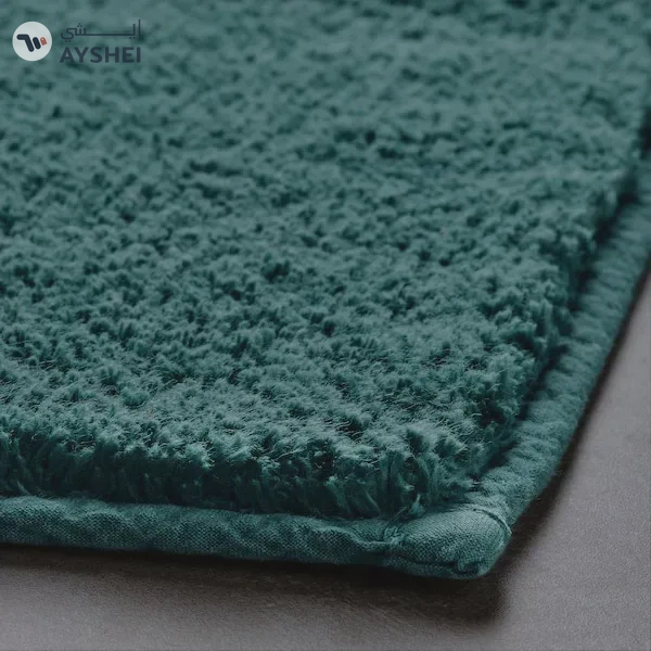 SÖDERSJÖN Grey-Turquoise Bath Mat - 50x80 cm | Stylish and Comfortable Bathroom Accessory