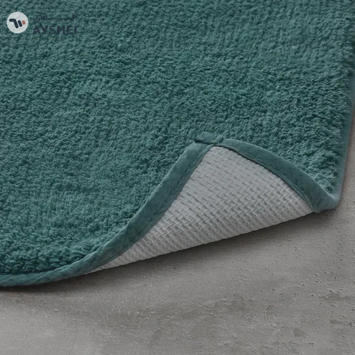 SÖDERSJÖN Grey-Turquoise Bath Mat - 50x80 cm | Stylish and Comfortable Bathroom Accessory-2-2