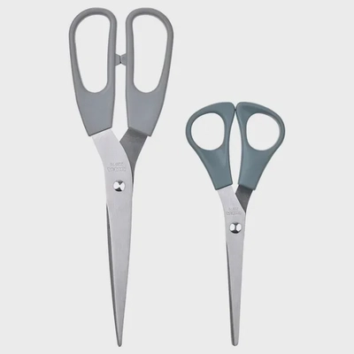 IKEA SVÄRDFISK Scissors: Set of 2, Stainless Steel Grey/Grey-Turquoise-0