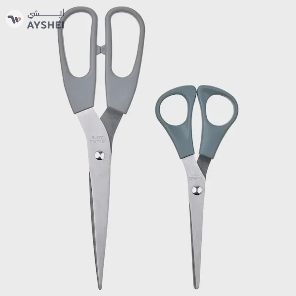 IKEA SVÄRDFISK Scissors: Set of 2, Stainless Steel Grey/Grey-Turquoise