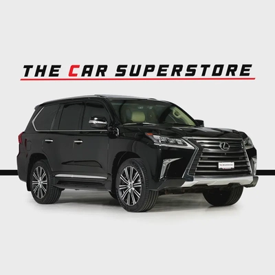 Lexus LX570-GCC-1 Owner-7 Seats-Al Futtaim Full Service History-Pearl Black Exterior Color-0