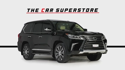 Lexus LX570-GCC-1 Owner-7 Seats-Al Futtaim Full Service History-Pearl Black Exterior Color-1