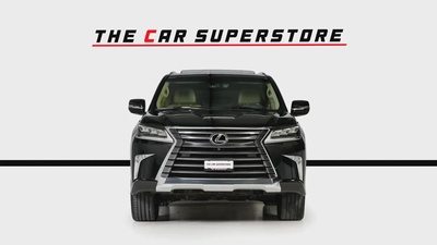 Lexus LX570-GCC-1 Owner-7 Seats-Al Futtaim Full Service History-Pearl Black Exterior Color-2