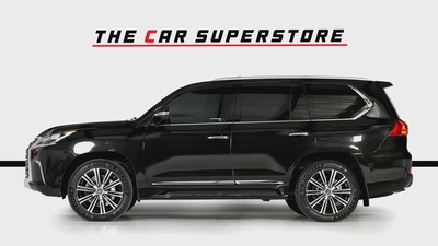 Lexus LX570-GCC-1 Owner-7 Seats-Al Futtaim Full Service History-Pearl Black Exterior Color-4