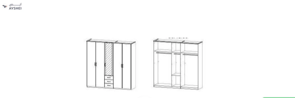 Wardrobe, 5 Door, MDF Custom