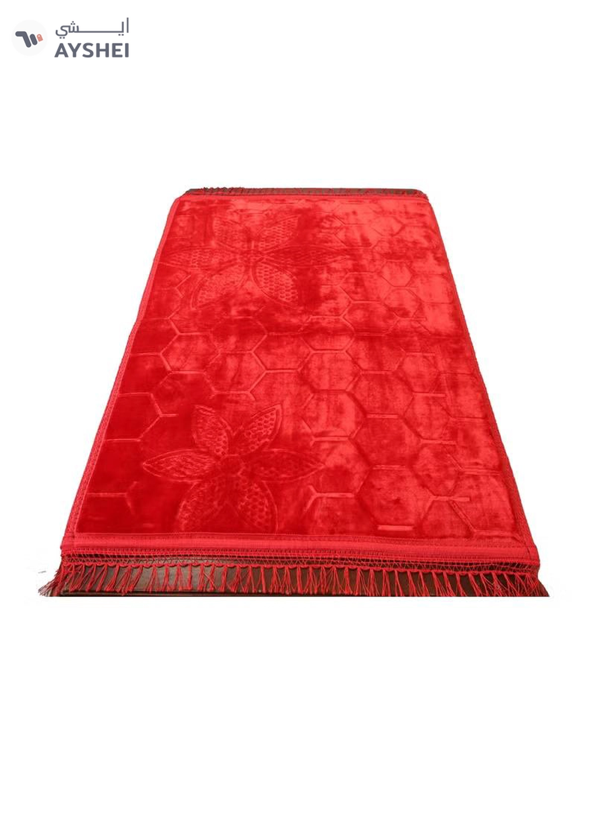 Yuwell Embossed Prayer Mat Anti-Slip Velvet Top Islamic Prayer Mat Sajadah Prayer Rug Salah Mat For Men And Women Eid Gift And Ramadan Gift 70X110CM Red-2-2