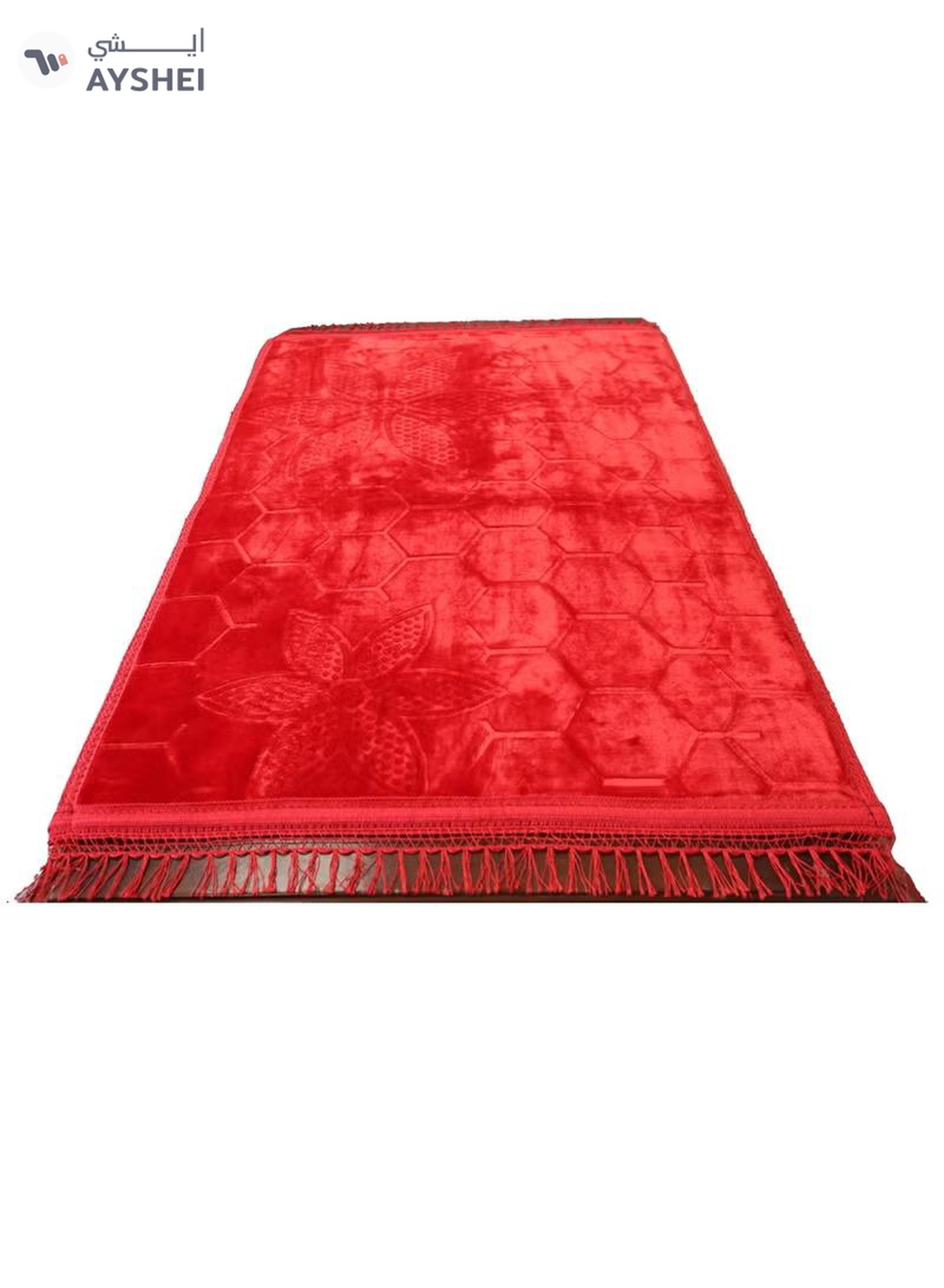 Yuwell Embossed Prayer Mat Anti-Slip Velvet Top Islamic Prayer Mat Sajadah Prayer Rug Salah Mat For Men And Women Eid Gift And Ramadan Gift 70X110CM Red-3-3