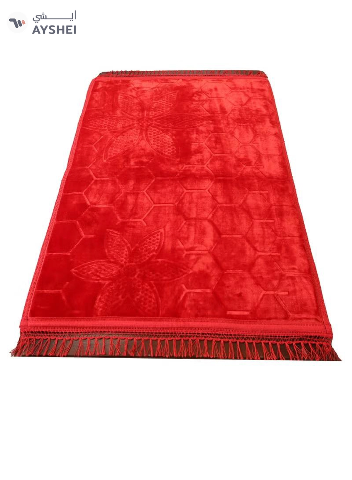 Yuwell Embossed Prayer Mat Anti-Slip Velvet Top Islamic Prayer Mat Sajadah Prayer Rug Salah Mat For Men And Women Eid Gift And Ramadan Gift 70X110CM Red-4-4