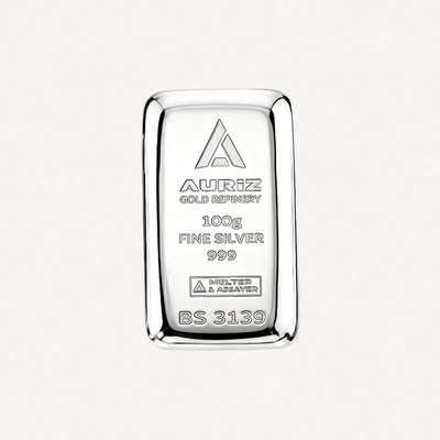 Auriz Minting 100GM Pure Silver Bar 999 - 100 Grams-0