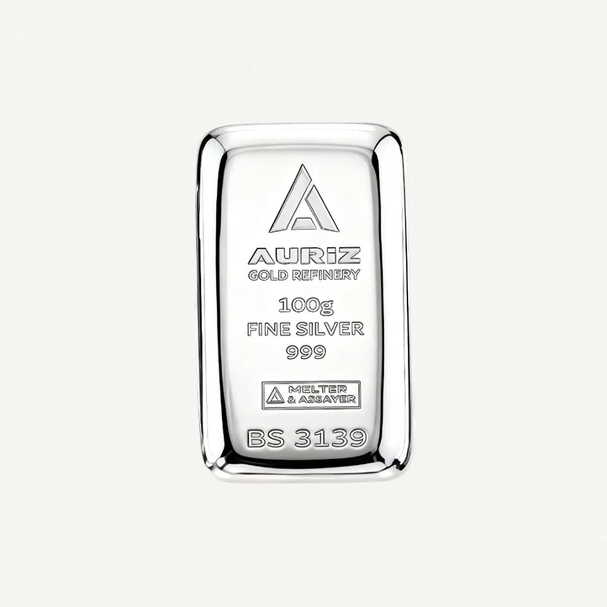 Auriz Minting 100GM Pure Silver Bar 999 - 100 Grams-0-0