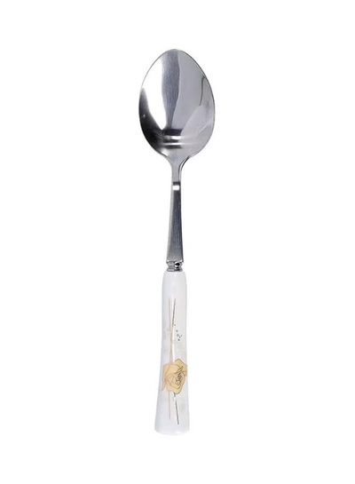 DELCASA 6-Piece Dinner Spoon Set White/Yellow-1