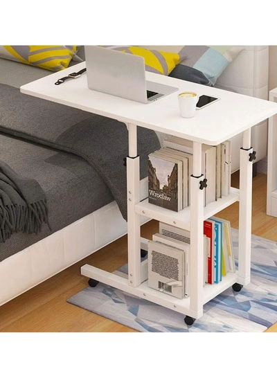 DubaiGallery Side Table Small Bedside Table Mini Skinny Bedside Table End Table, Space Saving Height 27.6 inches (70 cm) C-Shaped Coffee Table, Side Sofa Snack Table for Sofa Reclining Furniture-1
