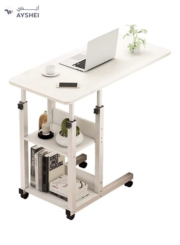 DubaiGallery Side Table Small Bedside Table Mini Skinny Bedside Table End Table, Space Saving Height 27.6 inches (70 cm) C-Shaped Coffee Table, Side Sofa Snack Table for Sofa Reclining Furniture