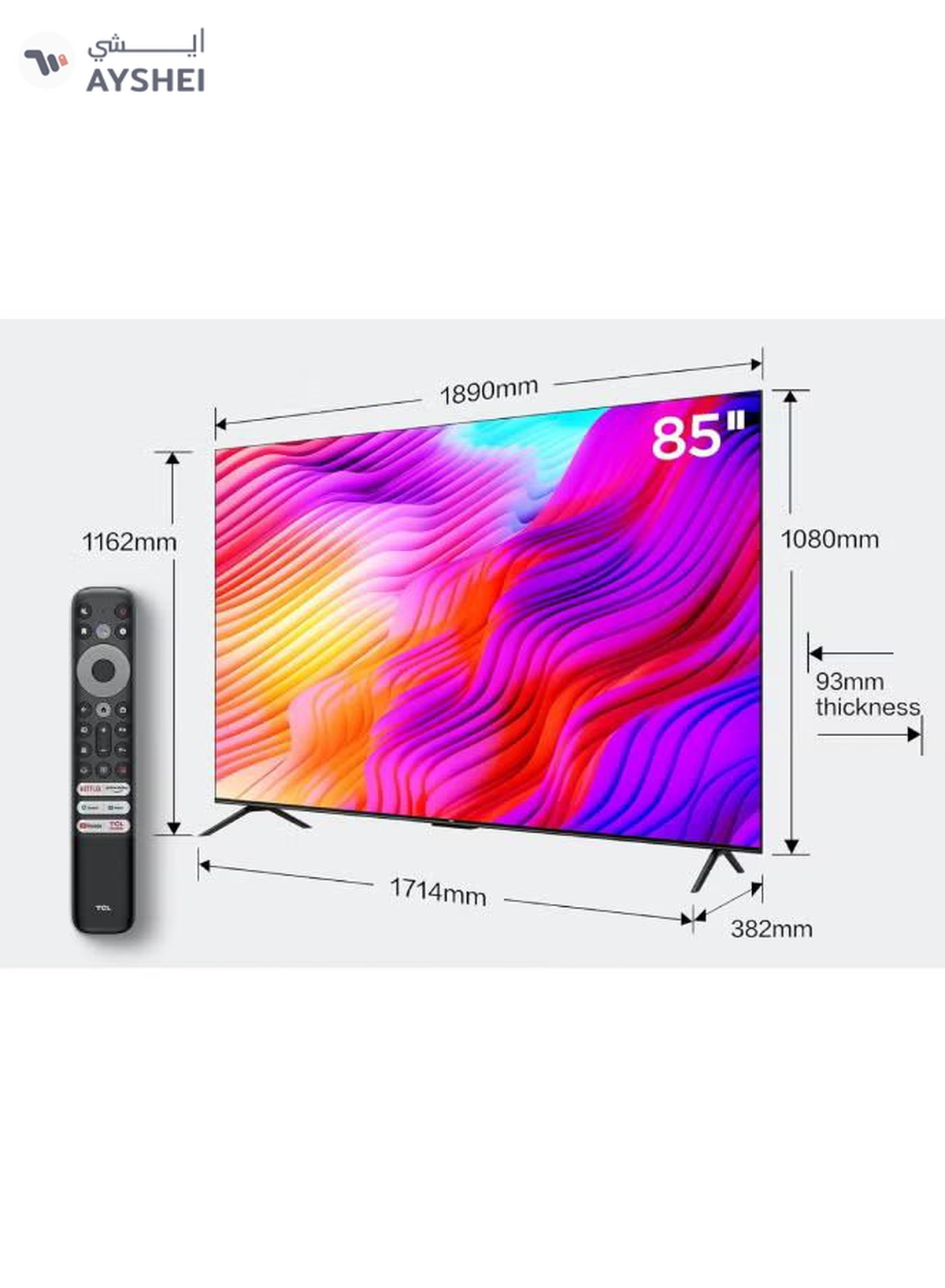TCL 85 Inch 4K Ultra HD Smart TV, Google TV With 120Hz Game Accelerator, Dolby Vision & Atmos, HDR 10, Built-In Chromecast Assistant, 60HZ MEMC, (2023 Model) 85P745 Black-3-3