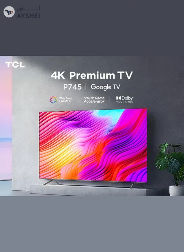 TCL 85 Inch 4K Ultra HD Smart TV, Google TV With 120Hz Game Accelerator, Dolby Vision & Atmos, HDR 10, Built-In Chromecast Assistant, 60HZ MEMC, (2023 Model) 85P745 Black