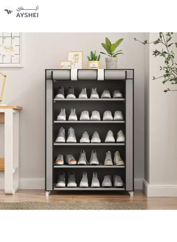 ALMUFARREJ 5-Layer Stylish Shoe Organizer, Shoe Rack for Entryway Hallway Storage Furniture
