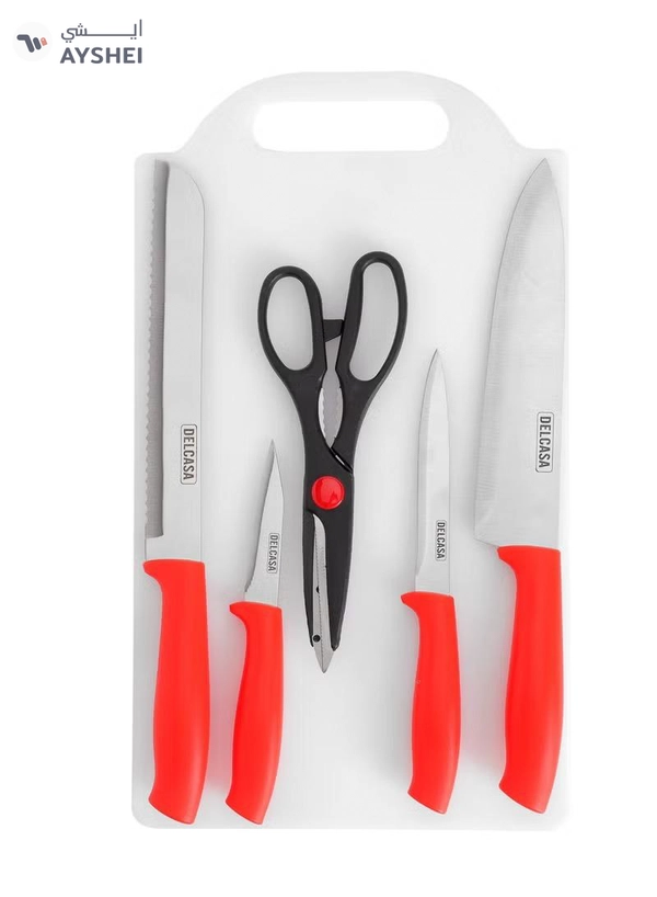 Delcasa 6-Piece Kitchen Tools Set with Cutting Board- DC3207